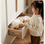 Solid Rubberwood, Beech Solid Wood Kids Wardrobe