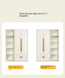 Solid Rubberwood, Beech Solid Wood Kids Wardrobe