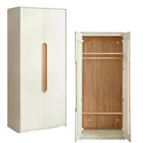 Solid Rubberwood, Beech Solid Wood Kids Wardrobe