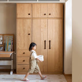 Oak Solid Wood Kids Wardrobe