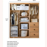Oak Solid Wood Kids Wardrobe