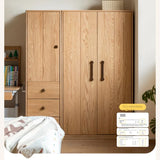 Oak Solid Wood Kids Wardrobe