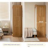 Oak Solid Wood, Solid Rubberwood Kids Simple Wardrobe
