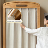 Oak Solid Wood, Solid Rubberwood Kids Simple Wardrobe