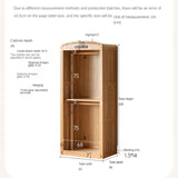 Oak Solid Wood, Solid Rubberwood Kids Simple Wardrobe