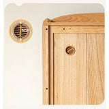 Oak Solid Wood, Solid Rubberwood Kids Simple Wardrobe