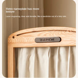 Oak Solid Wood, Solid Rubberwood Kids Simple Wardrobe