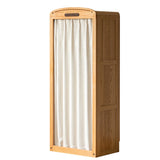 Oak Solid Wood, Solid Rubberwood Kids Simple Wardrobe