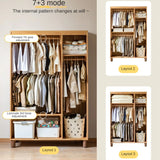 Oak Solid Wood Children's Wardrobe