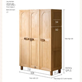 Oak Solid Wood Children's Wardrobe