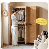 Oak Solid Wood Children's Wardrobe