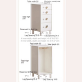 Solid Rubberwood Children's Wardrobe Combination