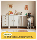 Solid Rubberwood Children's Wardrobe Combination