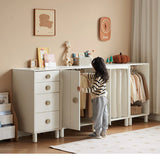 Solid Rubberwood Children's Wardrobe Combination