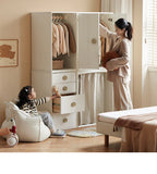 Solid Rubberwood Children's Wardrobe Combination