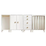 Solid Rubberwood Children's Wardrobe Combination