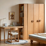 Oak Solid Wood Children's Wardrobe -