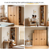 Oak Solid Wood Children's Wardrobe -