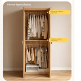 Oak Solid Wood Children's Wardrobe -