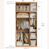 Oak Solid Wood Children's Wardrobe -