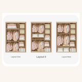 Oak Solid Wood Children's Wardrobe -