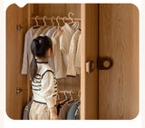 Oak Solid Wood Children's Wardrobe -