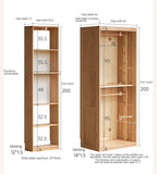 Oak Solid Wood Children's Wardrobe -
