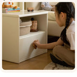 Poplar Solid Wood Kids Nightstand With Clothes Hanger