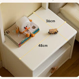 Poplar Solid Wood Kids Nightstand With Clothes Hanger