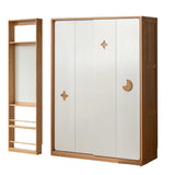 Oak Solid Wood Modern Kids Wardrobe