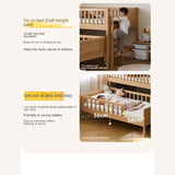 Beech Solid Wood Mother and Child Trolley Bunk Bed