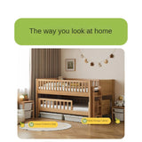 Beech Solid Wood Mother and Child Trolley Bunk Bed