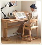 Beech, Oak Solid Wood Lift Children's Chair.