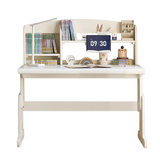 Beech Solid Wood Lift Study Desk  Adjustable White Children's Desk