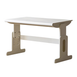 Beech Solid Wood Lift Study Desk  Adjustable White Children's Desk