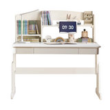 Beech Solid Wood Lift Study Desk  Adjustable White Children's Desk