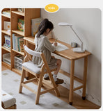 Oak Solid Wood Lifting Study Table Narrow Desk