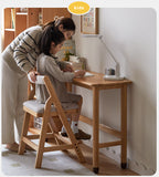 Oak Solid Wood Lifting Study Table Narrow Desk