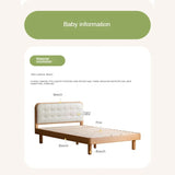 Rubberwood, Beech Solid Wood Children's Soft Bed