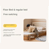 Rubberwood, Beech Solid Wood Children's Soft Bed