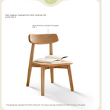 Oak Solid Wood Small Chair Children's Baby Chair.