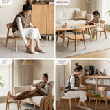 Oak Solid Wood Small Chair Children's Baby Chair.