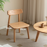 Oak Solid Wood Small Chair Children's Baby Chair.