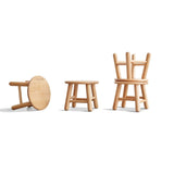 Oak, Beech Solid Wood Small Stool