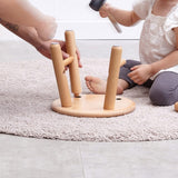 Oak, Beech Solid Wood Small Stool
