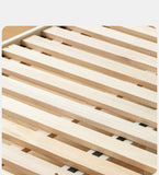 Beech Solid Wood Soft Children's Single Platform Bed, Headboard-Free Bed