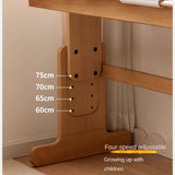 European Beech Solid Wood Liftable Kids Table