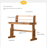 European Beech Solid Wood Liftable Kids Table