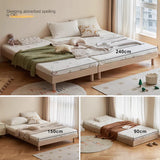 Birch Solid Wood Mother-and-child platform bed, headboard-free bed