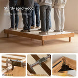 Birch Solid Wood Mother-and-child platform bed, headboard-free bed